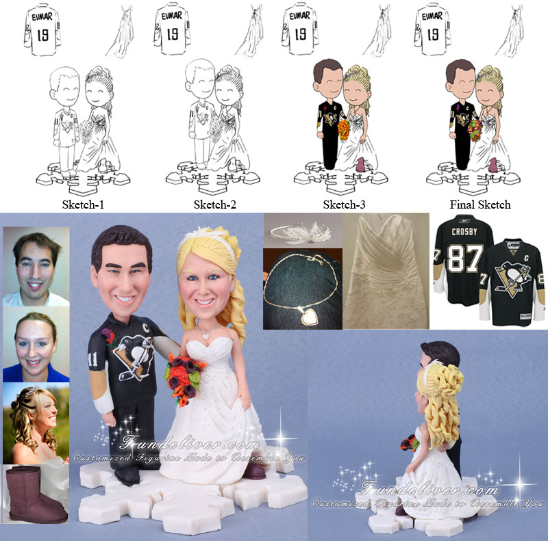 Winter Wedding Cake Toppers